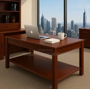 Coffee Table; Mahogany Executive Living Room Coffee Table