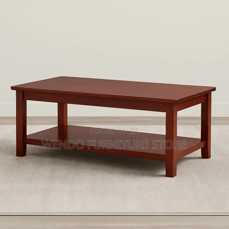 Coffee Table; Mahogany Executive Living Room Coffee Table