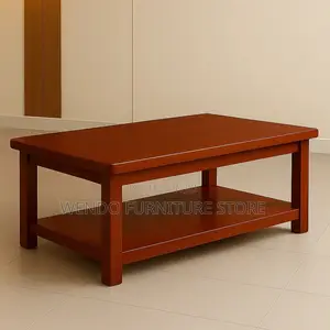 Coffee Table; Mahogany Executive Living Room Coffee Table