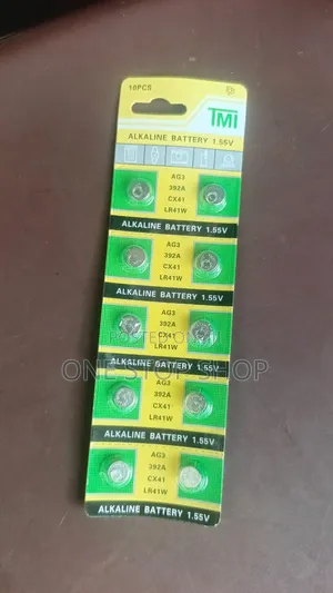 Lr41w/Ag3 Alkaline Button Cell 1.55vset Of10pc
