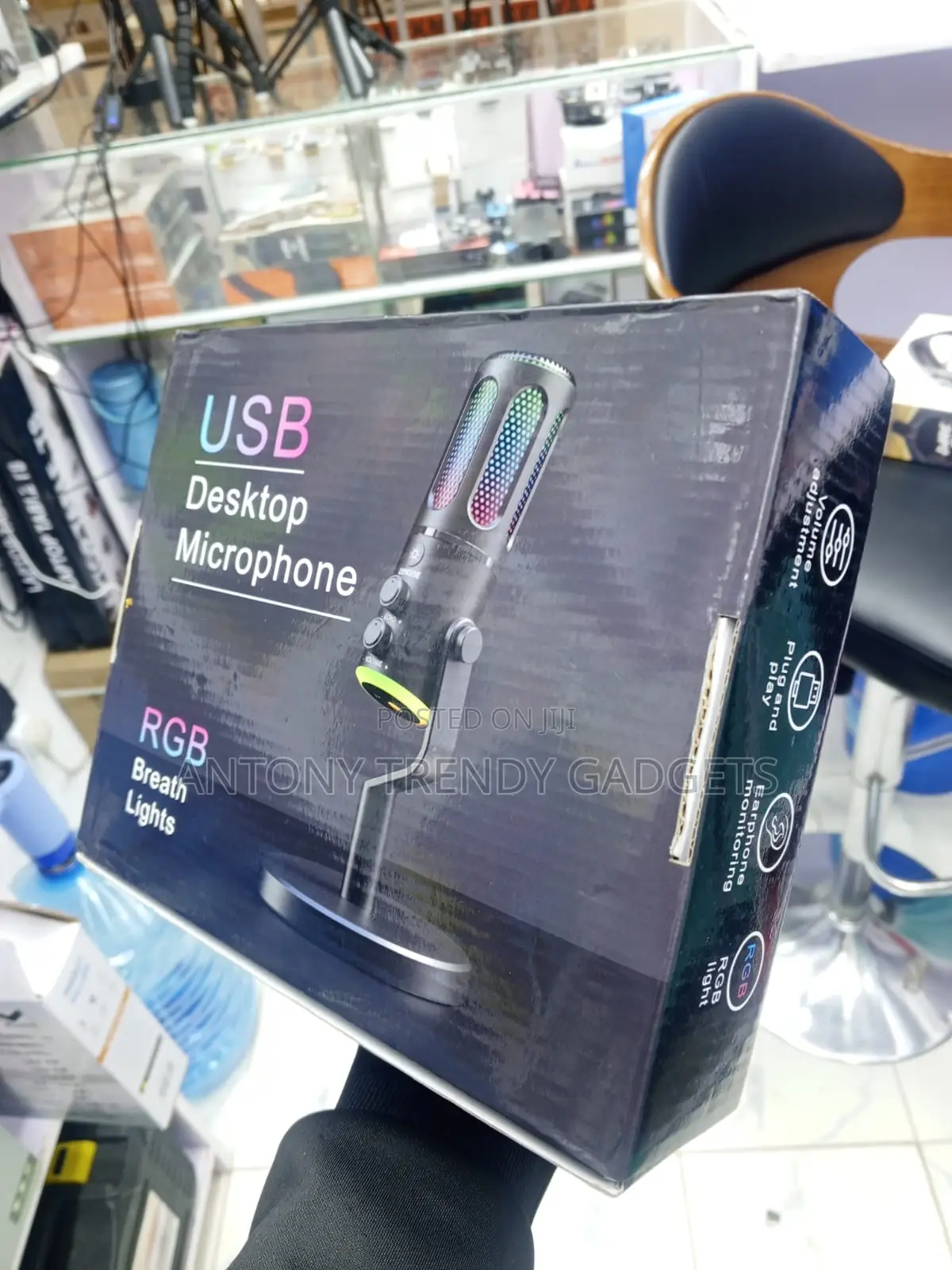 RGB Usb Microphone for Podcasting Streaming and Recording