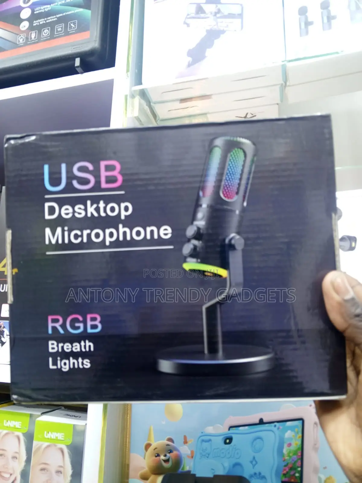 Rgb Streaming Microphone With Headphone Monitoring Jack