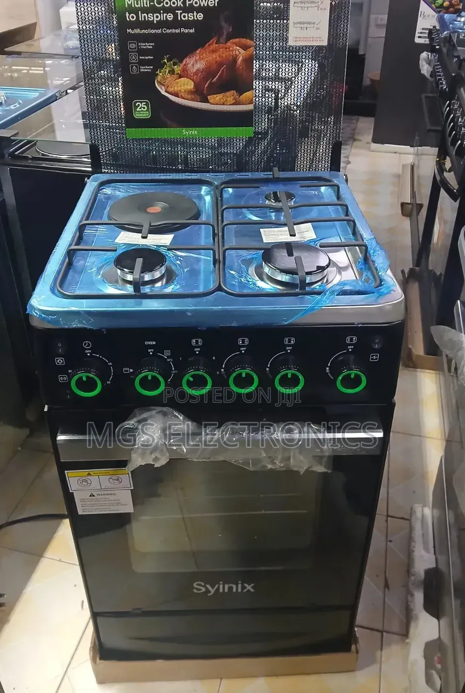 Syinix 50by55 3+1 Standing Cooker 
With Electric Oven