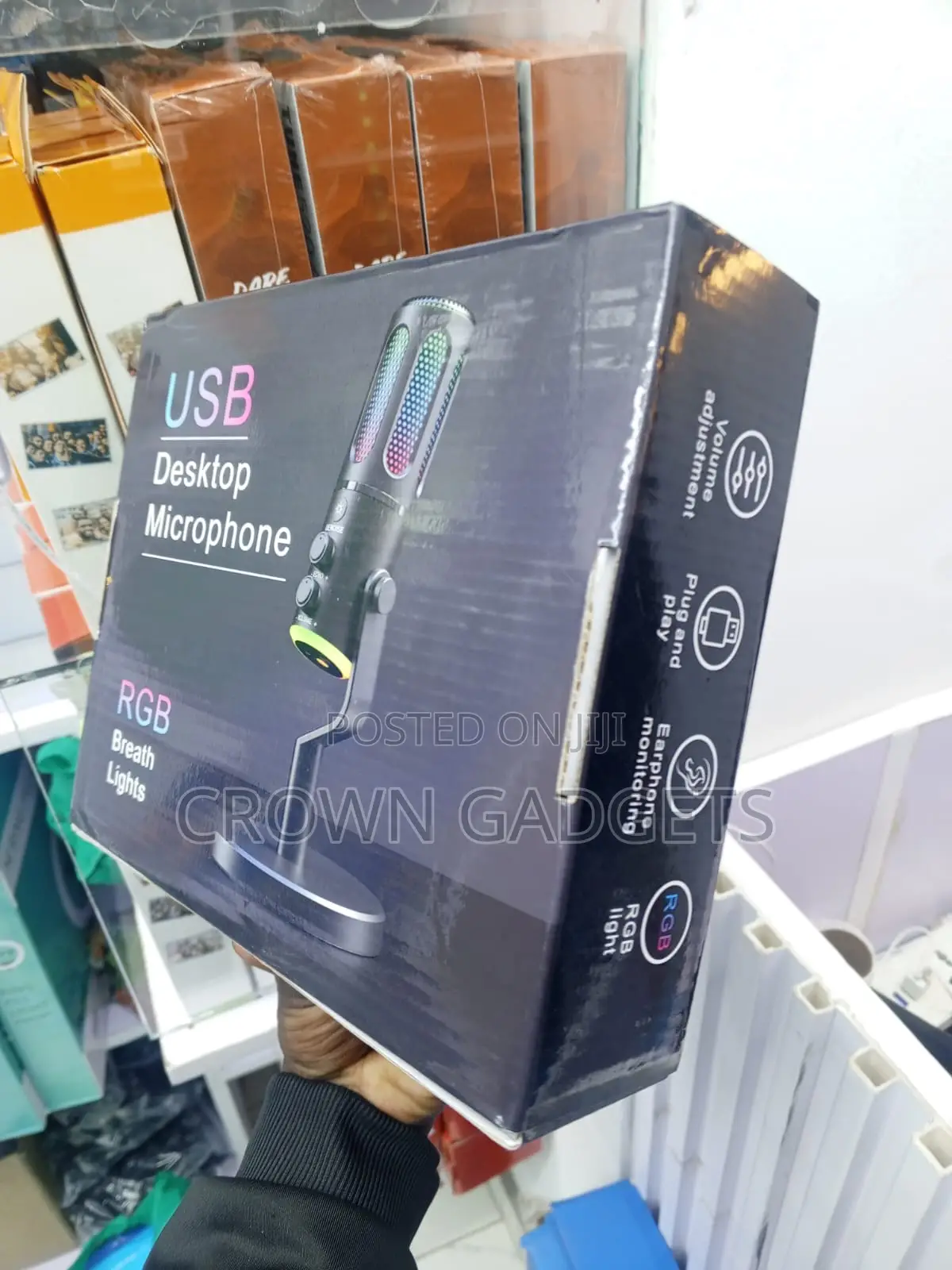 Usb Condenser Mic With Rgb Lights And Mute Function