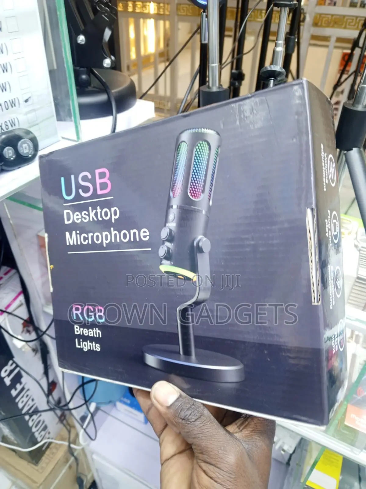 Usb Condenser Mic With Rgb Lights And Mute Function