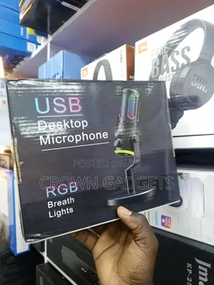 RGB Podcast Microphone With Stand for Gaming and Youtube