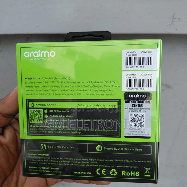 Oraimo Smart Watch 5 Lite- Ladies Edition - thumbnail 2
