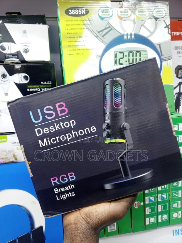 Usb RGB Studio Microphone for Gaming Streaming and Podcasting - thumbnail 2