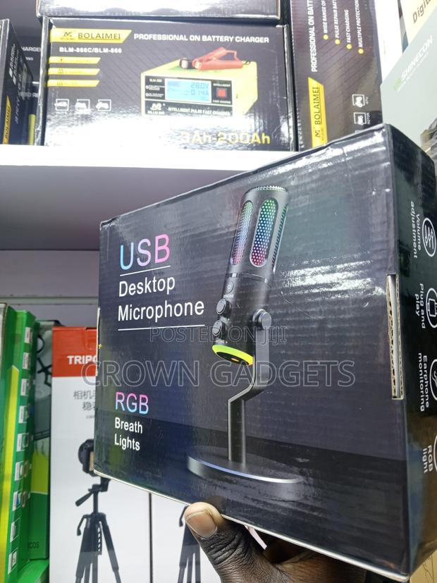 Usb RGB Studio Microphone for Gaming Streaming and Podcasting - thumbnail 3