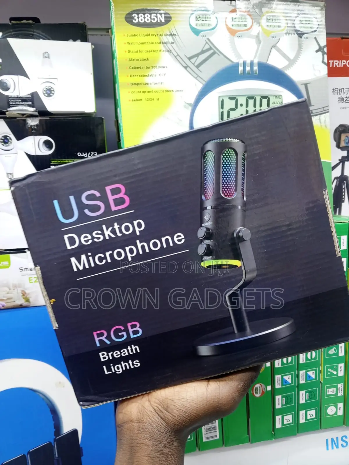 Professional Usb Condenser Microphone With Rgb Lighting