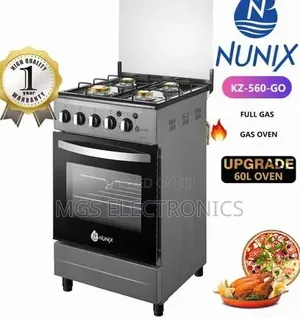 Nunix Cooker Full Gas. Gas Oven. 50*55cm.