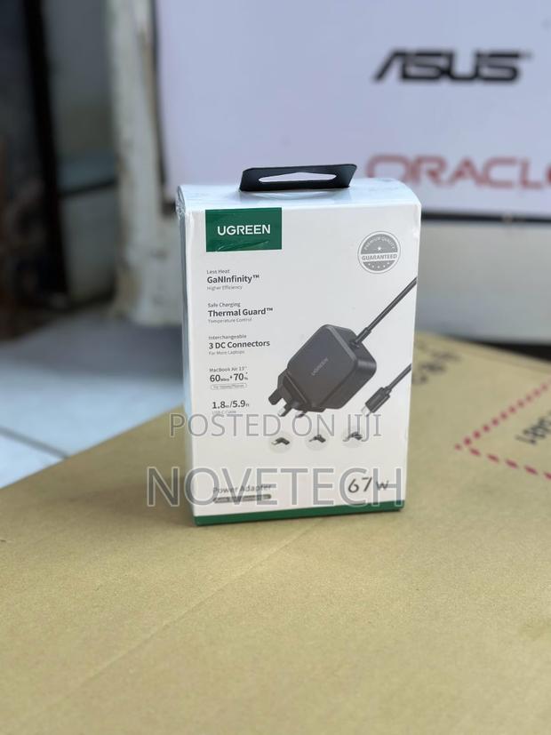 Ugreen 67w Type-C Power Adapter With Changeable 3xdc Laptop Connectors - thumbnail 2