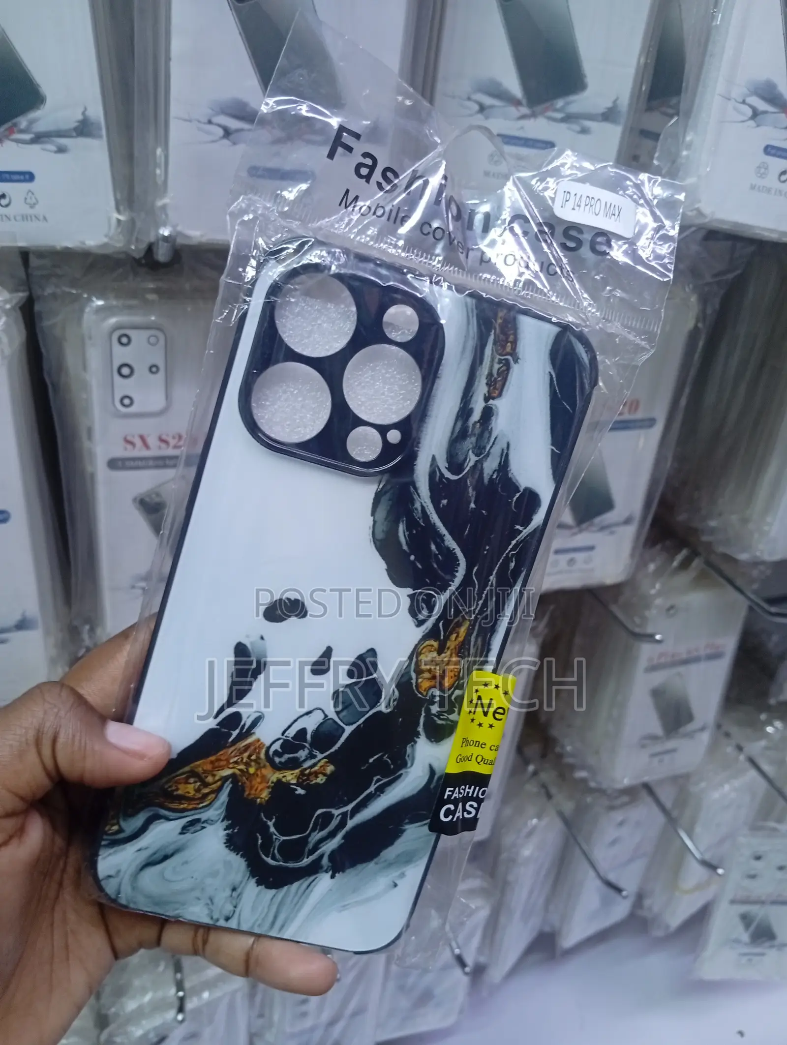 White and Black Marble Phone Case Is for the iPhone 14 Pro Max