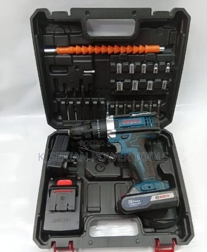 Bosch 36v Cordless Drill Set With Accessories/Rechargeable Drill