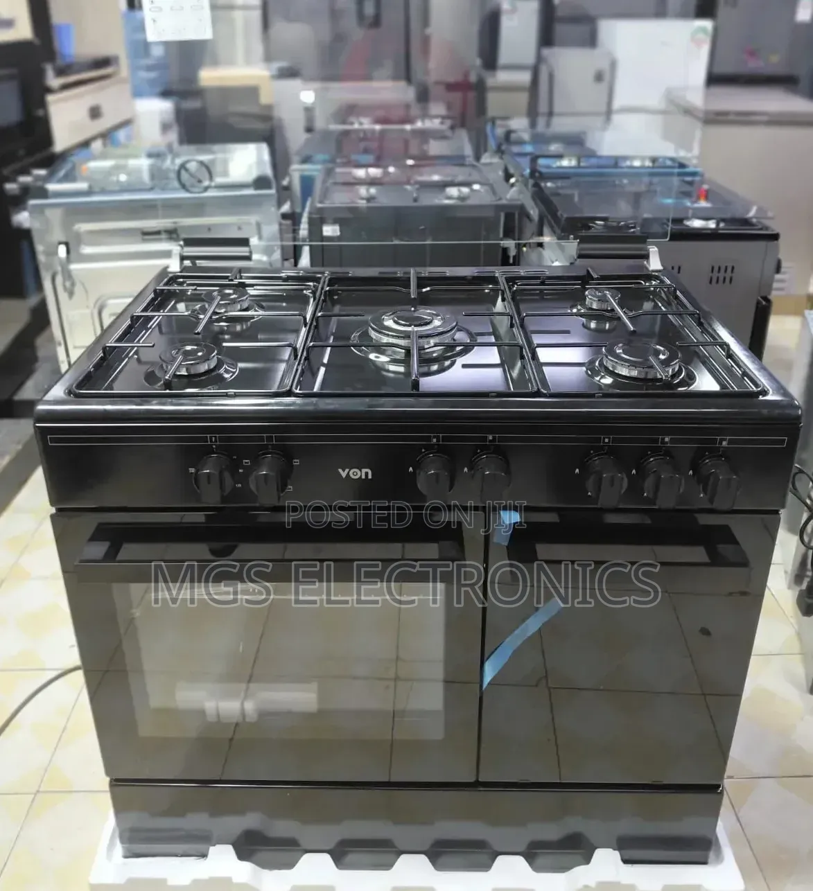 60*90 Von Vcf965031nsk Cooker – 5 Gas Burnerswith Electric Oven