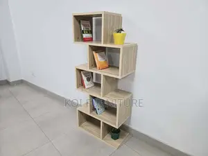 Bookshelf : Modern Wooden Zigzag Wall Shelf