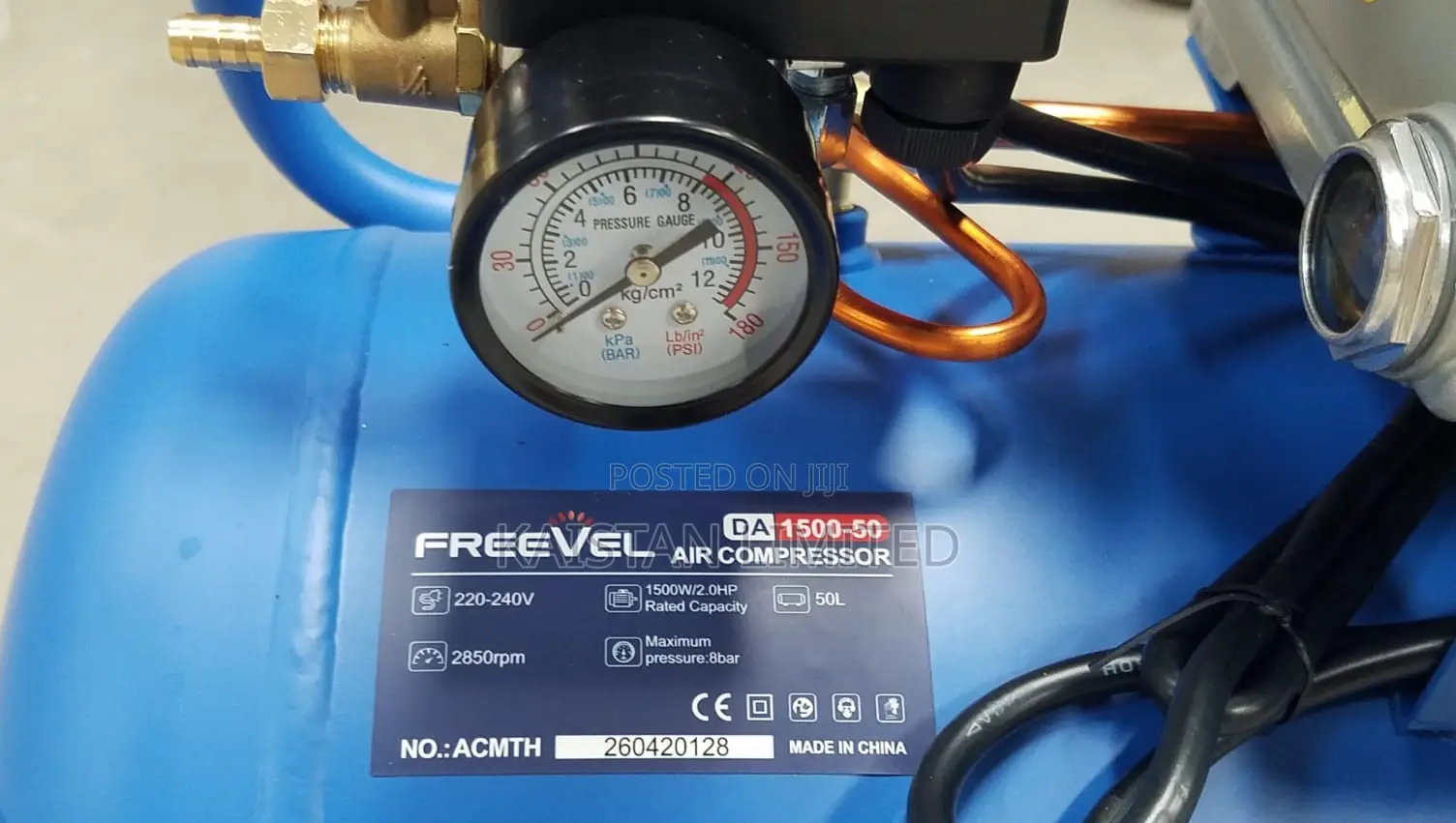 Portable 50l Air Compressor 2hp. Freevel 50l Air Compressor 1500w