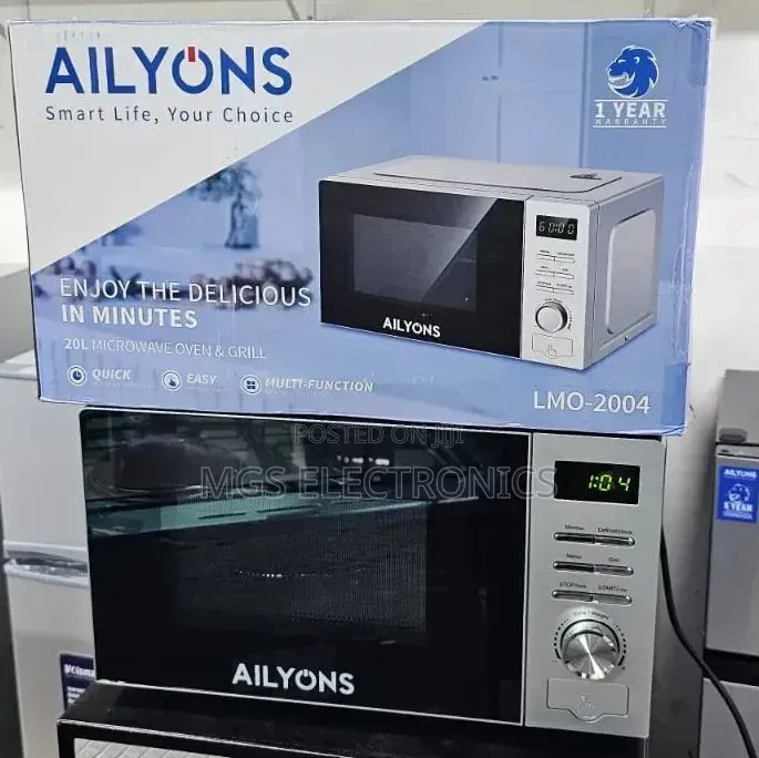 Ailyons Manual Microwave With Grill Available in Silver and Black
