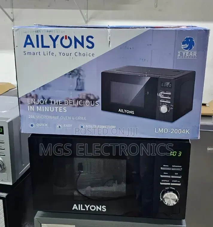 Ailyons Manual Microwave With Grill Available in Silver and Black