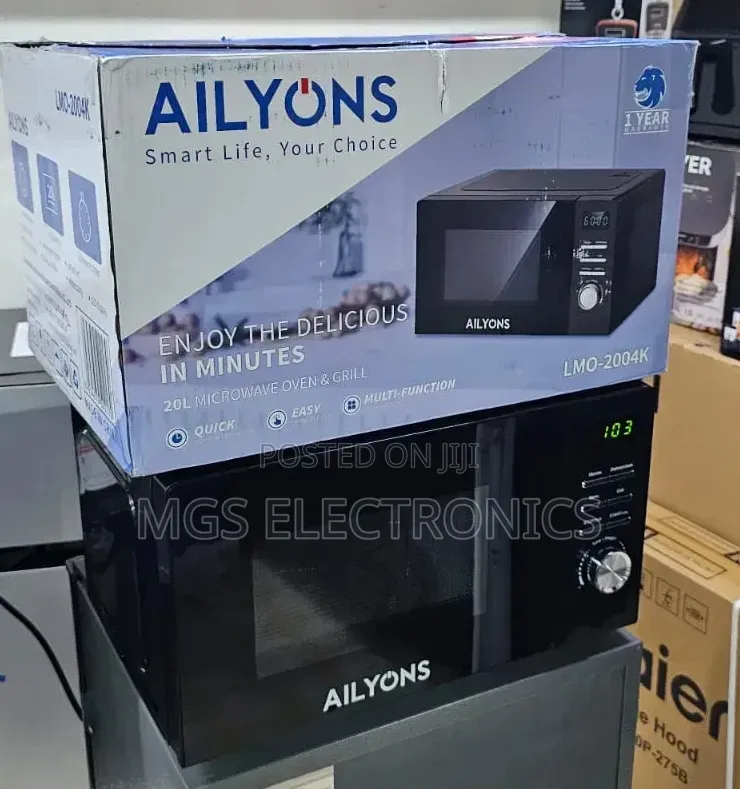 Ailyons Manual Microwave With Grill Available in Silver and Black
