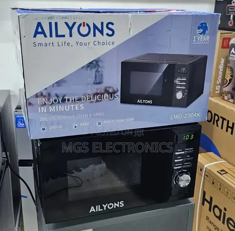 Ailyons Manual Microwave With Grill Available in Silver and Black