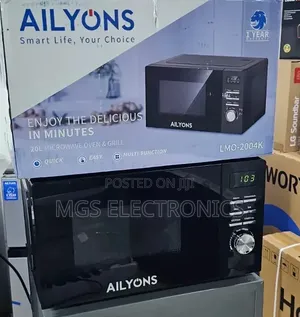 Ailyons Manual Microwave With Grill Available in Silver and Black