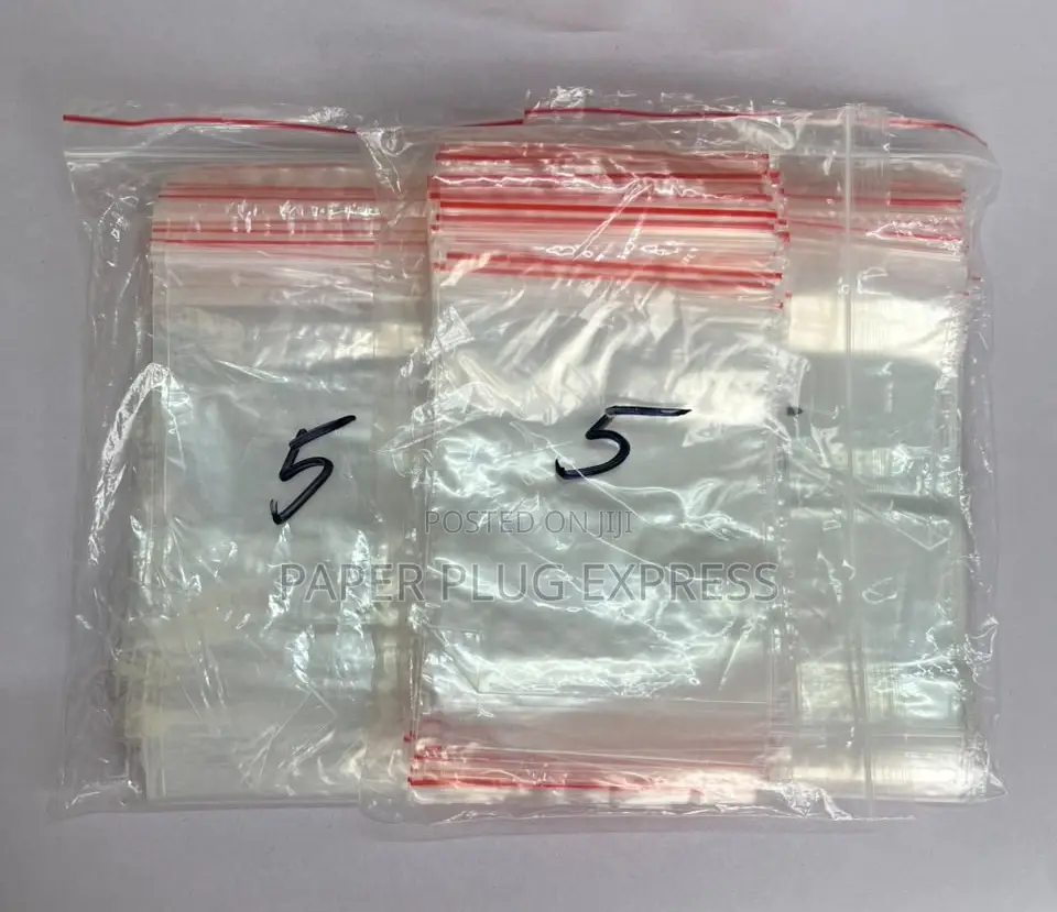 Ziplock Pouches Transparent Size 5 ( 9x13) Cm