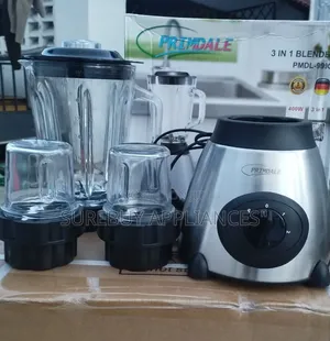 Primdale 3-in-1 Stainless Steel Blender With Glass Jar