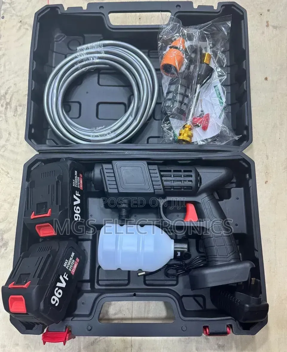 Car Wash Spray Gun With Portable Lithium Battery With 2 Batteries