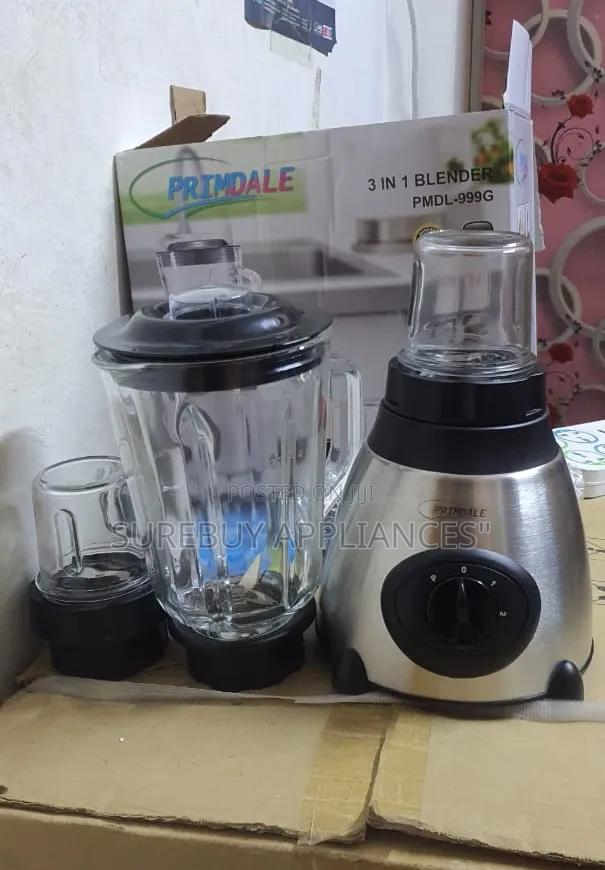 Primdale Glass Jar Blender, Grinder Mill 3-in-1