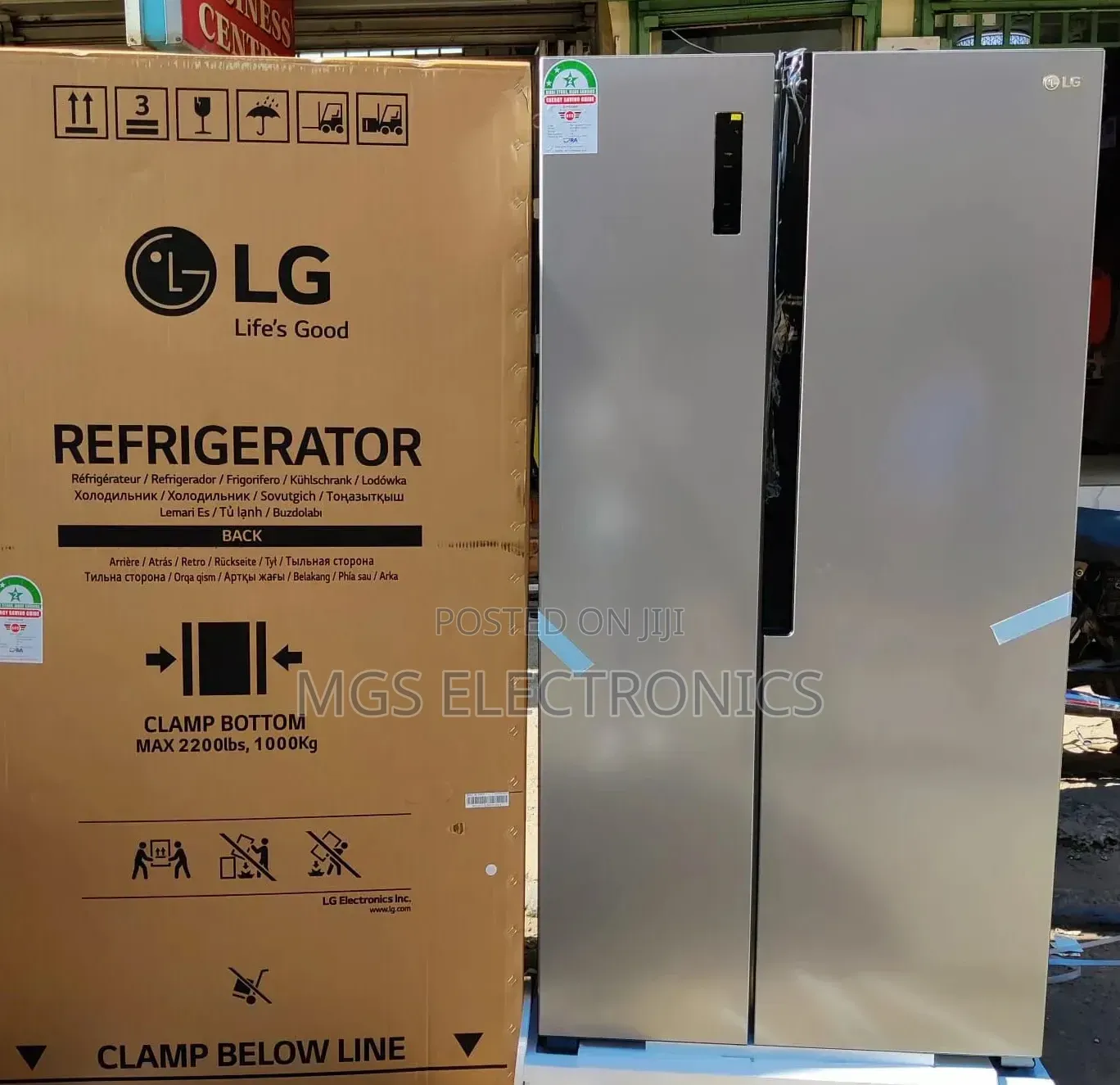 *Lg Side by Side Fridge 519litres No Frost Gc-Fb507pqam