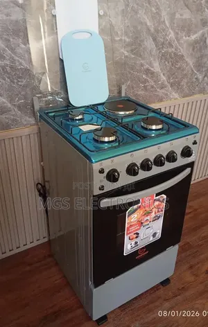 *Eurochef Free Standing 3 Gas Burner +1 Electric Cooker *
