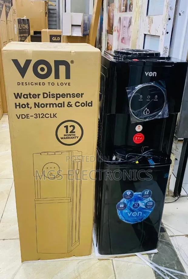 Von Hot,Normal and Cold Dispenser Vde-312clk Top Load