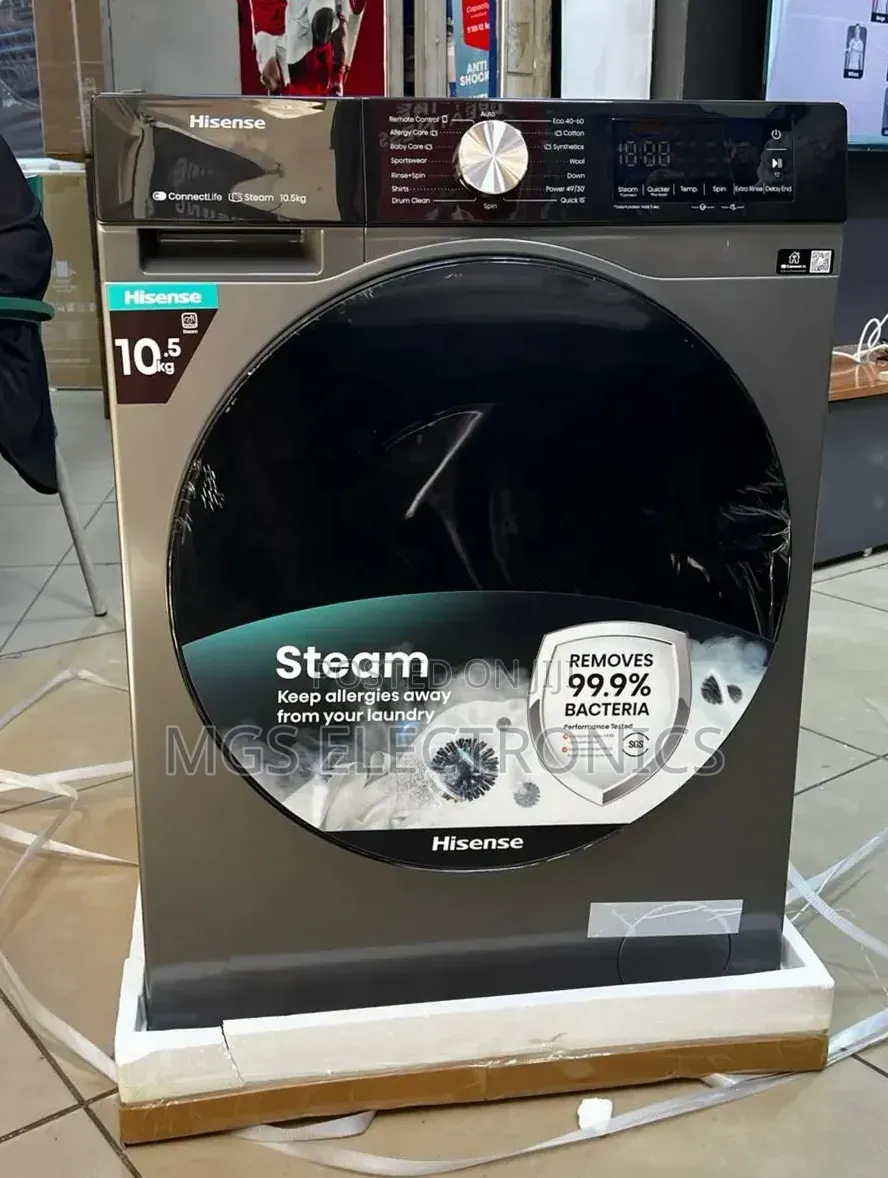 Hisense Washing Machine Front Load 10.5kg Wash and Spin Available