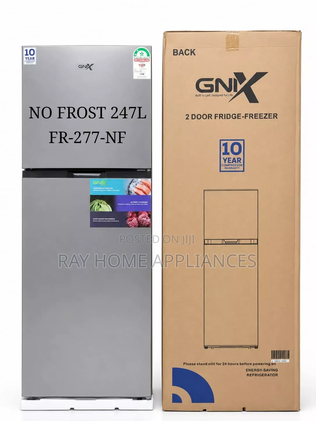 Gnix No Frost 247l Fr-277-Nf Double Door Refrigerator