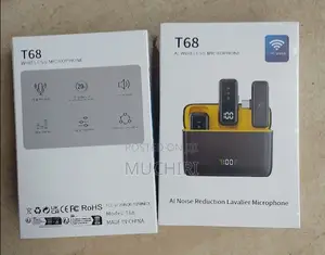 T68 Wireless Lavalier Microphone for Mobile Phone Recording