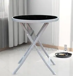 Foldable Table: Patio Table With Glass Top and Light Aluminum Frame