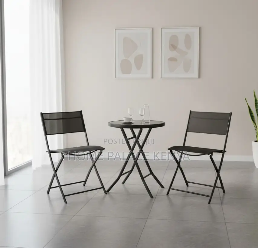 Foldable Table: Patio Table With Glass Top and Light Aluminum Frame