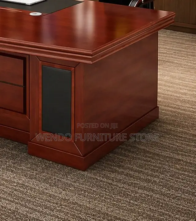 Office Desk; 1800mm Brown Executive Mahogany Desk