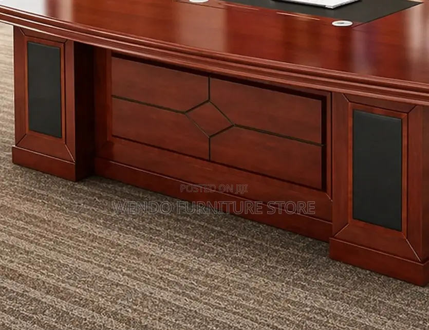 Office Desk; 1800mm Brown Executive Mahogany Desk