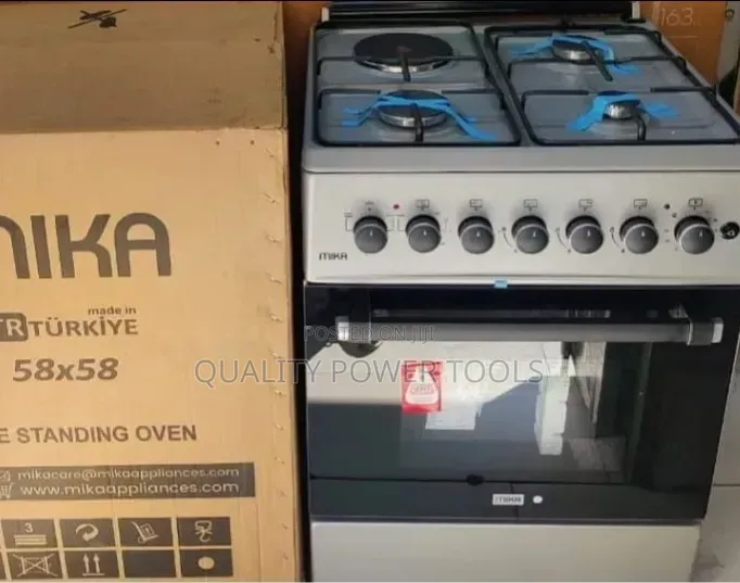 *Mika Standing Cooker 3 Gas + 1 Electric, 58x58cm