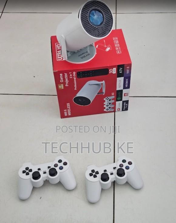 Portable Hy300 Mini Projector With Android Tv Wireless Gaming Console