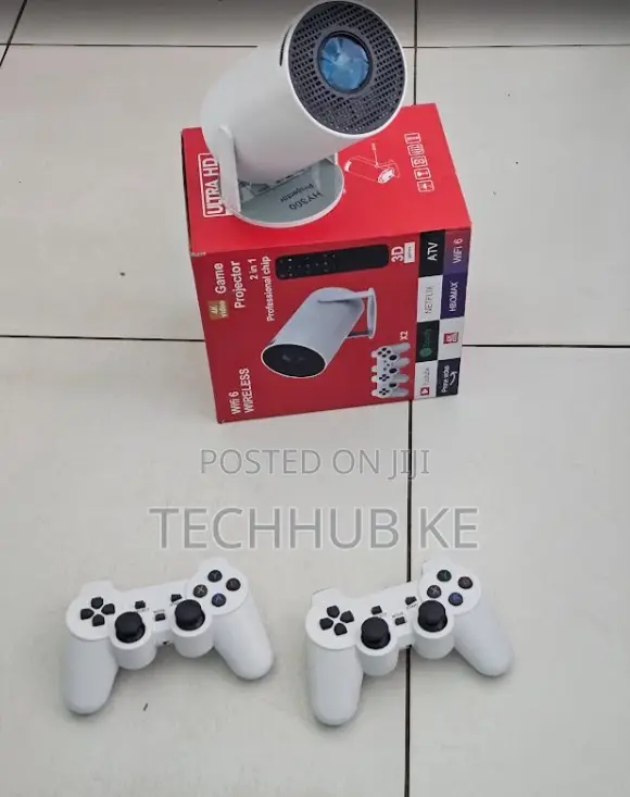 Portable Hy300 Mini Projector With Android Tv Wireless Gaming Console