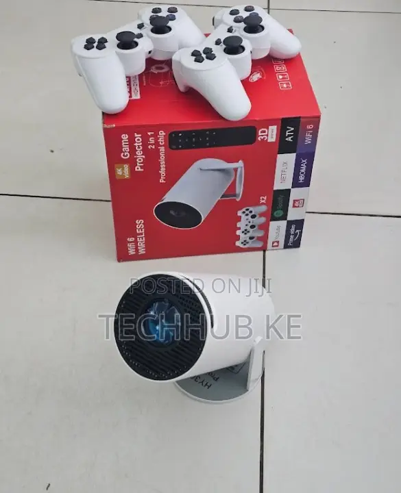 Portable Hy300 Mini Projector With Android Tv Wireless Gaming Console