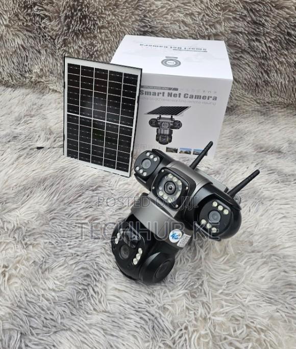 4g Solar PTZ Security Camera With Triple Lens | Sim Card CCTV Camera