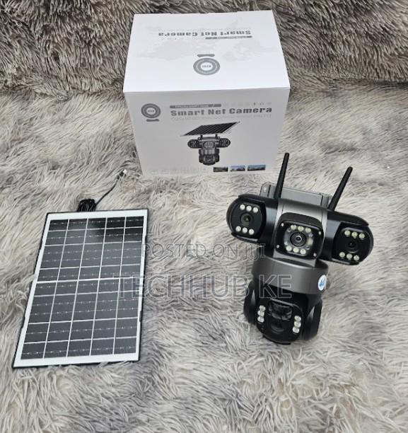 Triple Lens 4g Solar PTZ Camera | Sim Card Outdoor Security Camera