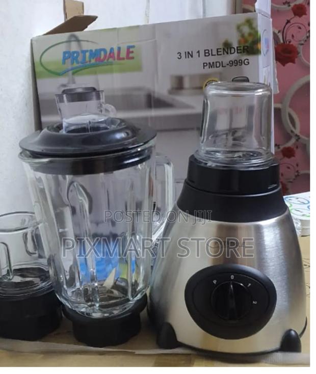 Primdale PMDL-999g 3-in-1 Blender 400w Glass Jar Stainless Steel Base