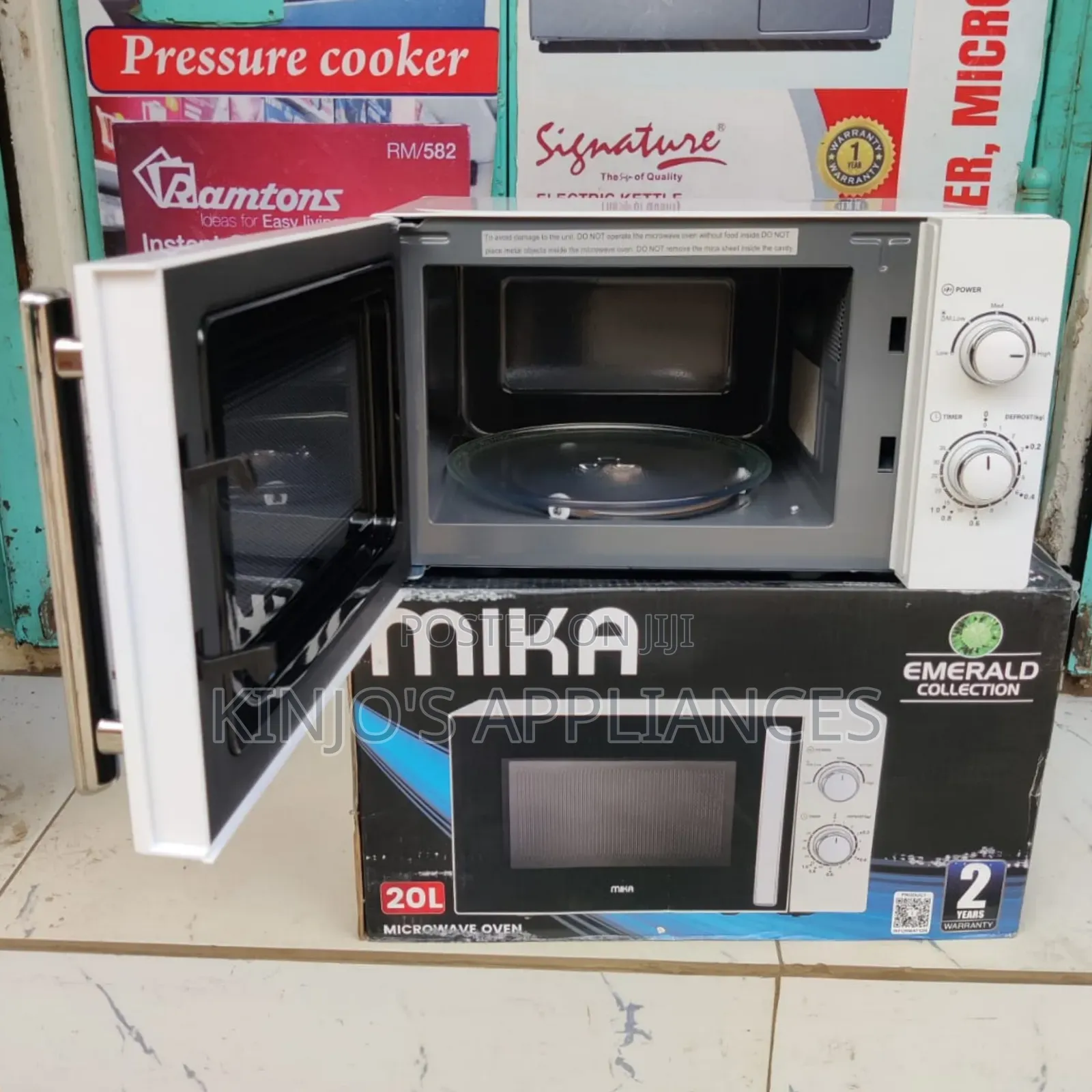 Mika 20lts Manual Microwave Analog White