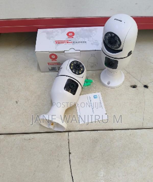 ~ V380 Wifi Smart Net Dual Bulb PTZ Camera Dual Lens Bulb Camera