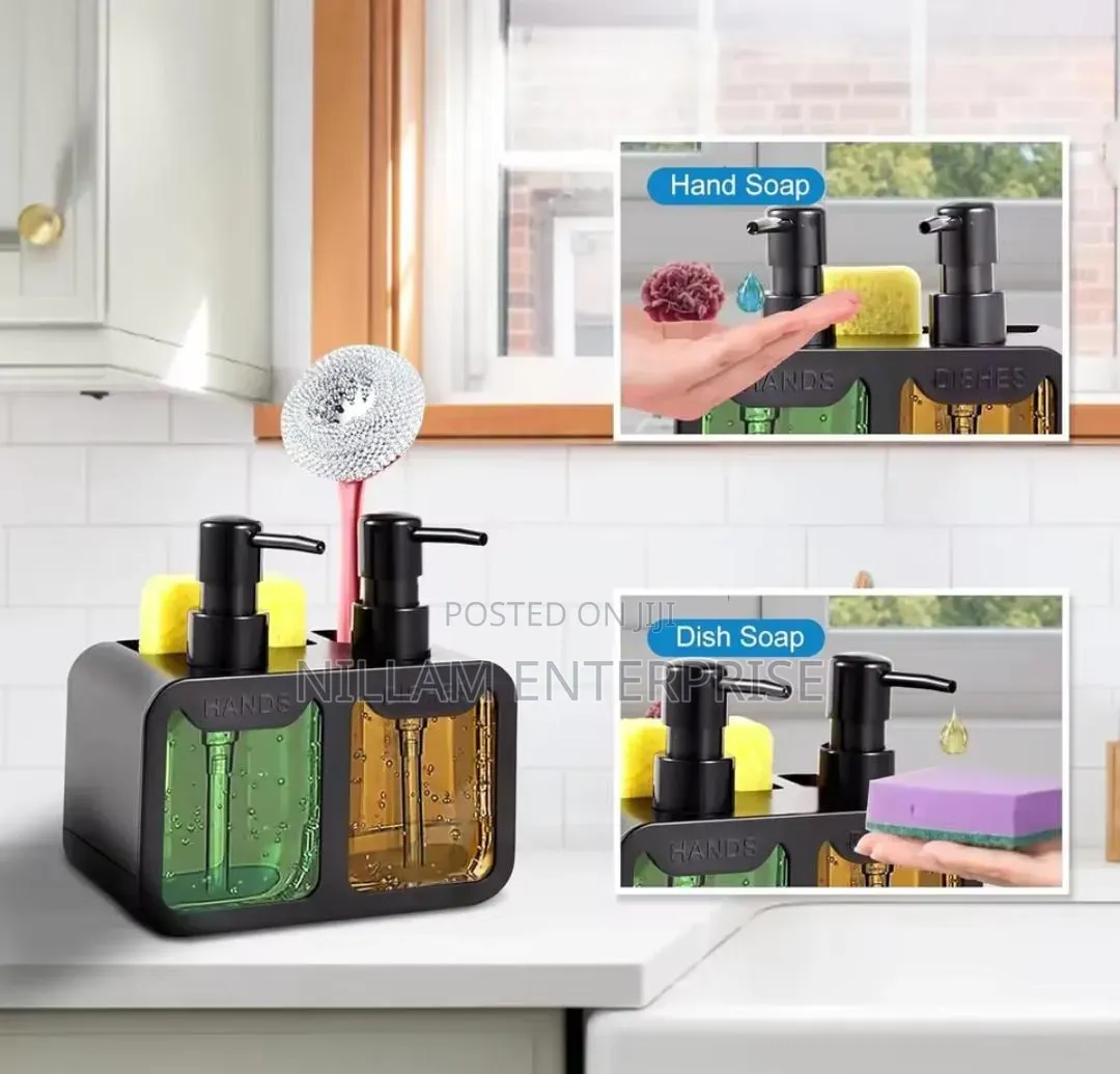 Hand and Dish Soap Dispenser Set With Sponge*